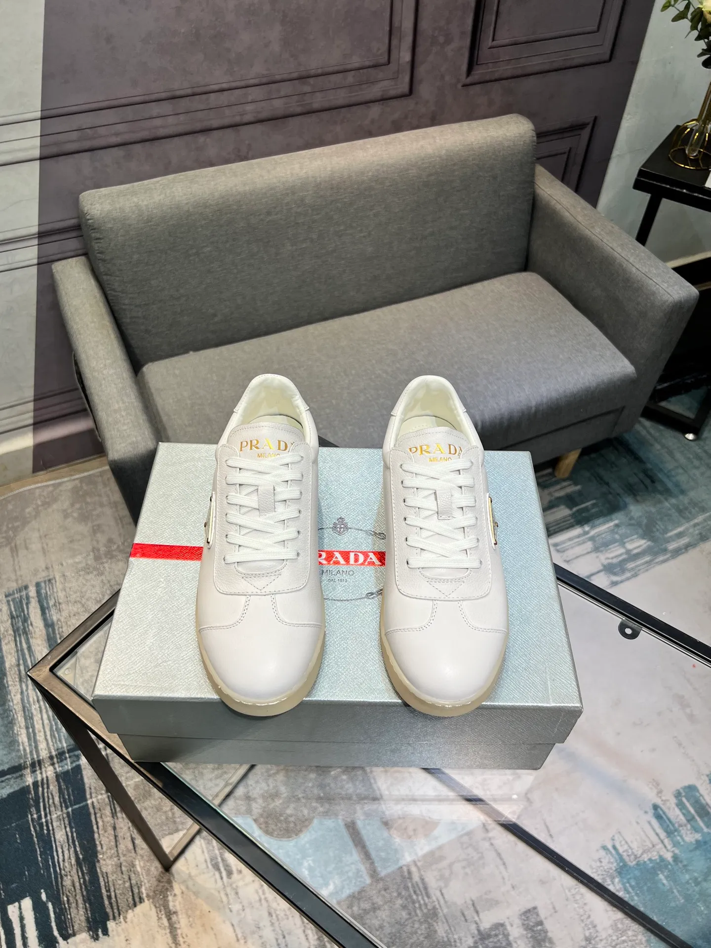 Men's shoes 💰540 [PRADA] Men's shoes are popular in the counter, official website synchronization, 1 high-quality shipment ✔️ Original frosted cowhide + cowhide lining, 1🆚1 replica, original sole, 38-45 (45 customized, non-refundable)